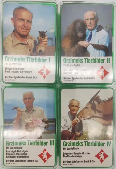 Grzimeks Tierbilder 1 bis 4 - Quartettspiel, Berliner Spielkarten - Bild 1