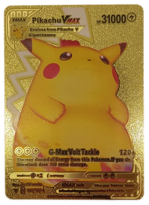 Pokémon Sammelkarte Goldfolie Vmax Pikachu Vmax - Bild 1