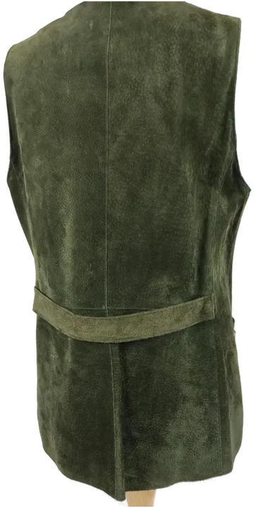 Grünes Gilet aus Rauhleder mit Trachtenknöpfen - Brustumfang: 46cm - Bild 2