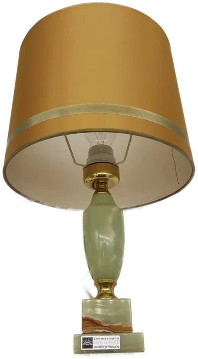 Licht Vintage Lampe Tischleuchte  aus Naturstein Onyx, ca 1970 - Bild 2