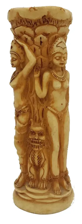 Dekorativer Kerzenhalter / Figurenvase – exotisches Damenmotiv - Bild 4