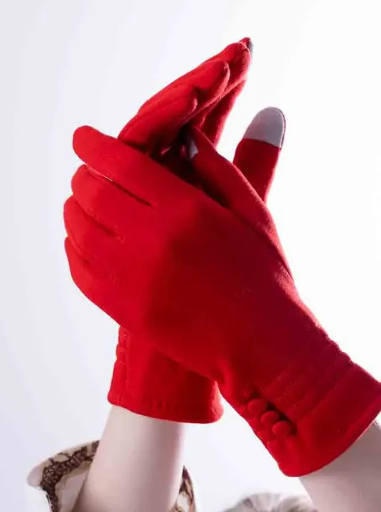 Handschuhe rot mit Handy Touch - Bild 4