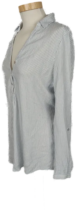 Esprit Damen Bluse Hemd blau weiß gestreift - M/38 - Bild 4