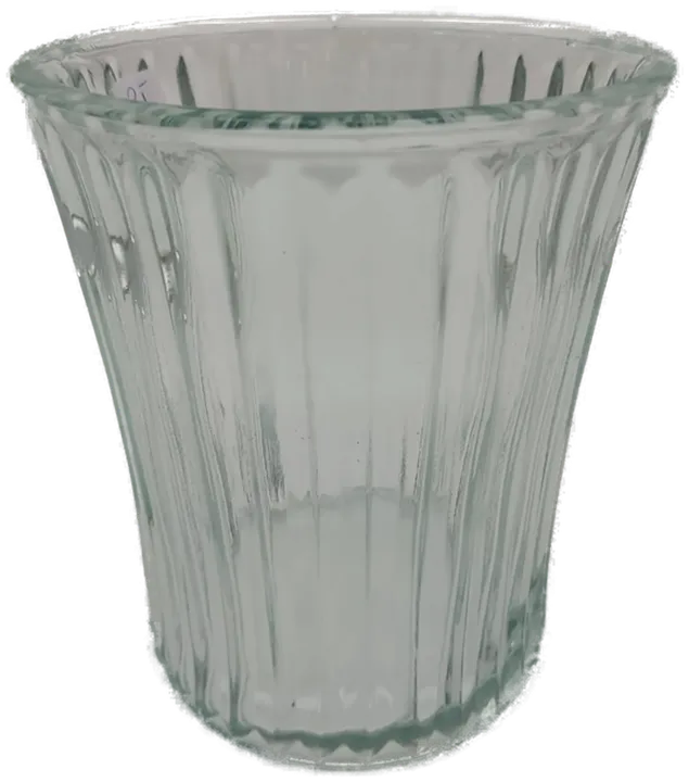 Glas Vase mit Rillenoptik - Bild 2