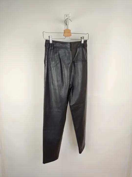 Mango Damen Kunstleder-Hose schwarz - S/36 - Bild 2