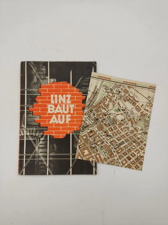 Kreczi, Hans: Linz baut auf Sonderdruck 1945-48 mit Straßenkarte antiquarisch - Bild 1