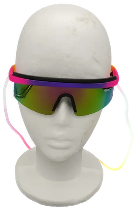 Tecno pro Sport-Sonnenbrille mit Brillentasche Neon 90's - Bild 2