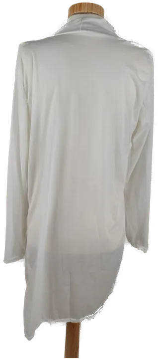 Weißes Damen Langarm Shirt mit Fransen, Gr. S - Bild 3