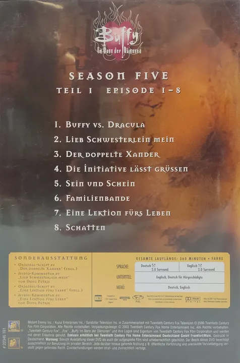 Steffi's Pick - Buffy - Im Bann der Dämonen - Season Five - 1 DVD  - Bild 2