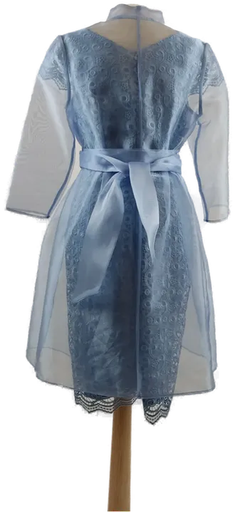 Kleid mit Spitze Hellblau  - Bild 4