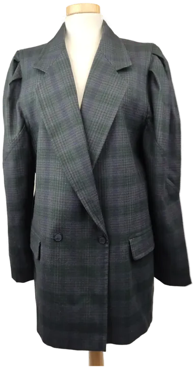 Miss Clementino Damenblazer Vintage blau grün-kariert - L/40 - Bild 1