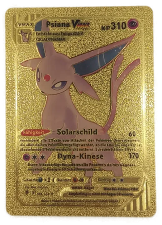 Pokémon Sammelkarte Goldfolie Psiana Vmax - Bild 1