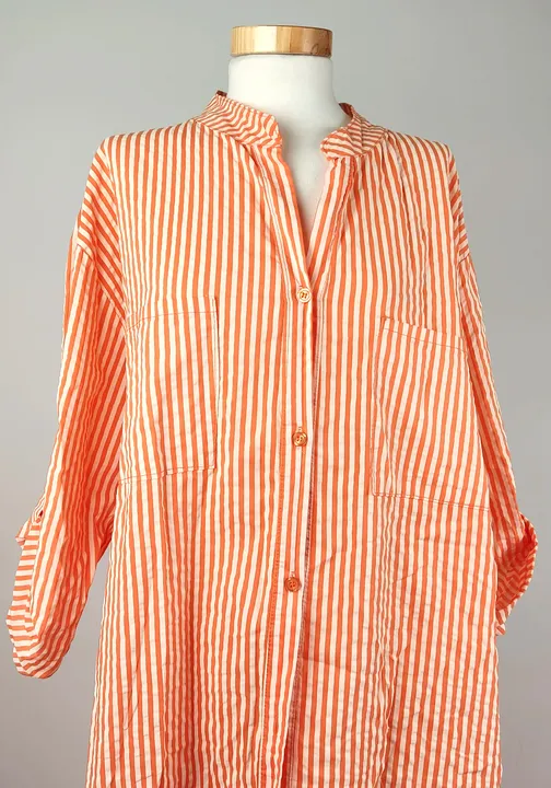 Damen Hemdkleid orange gestreift - L/XL  - Bild 3