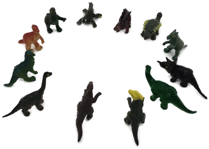 Kleine Dinosaurier Figuren aus Gummi ca 6cm Konvolut 12 Stück  - Bild 6