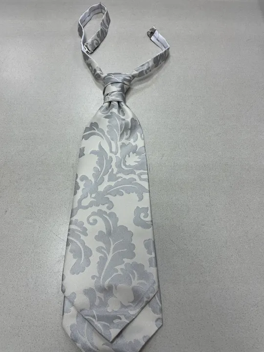 Maserhand - The Dress Code - Krawatte mit Einstecktuch - grau-weiß - Bild 4