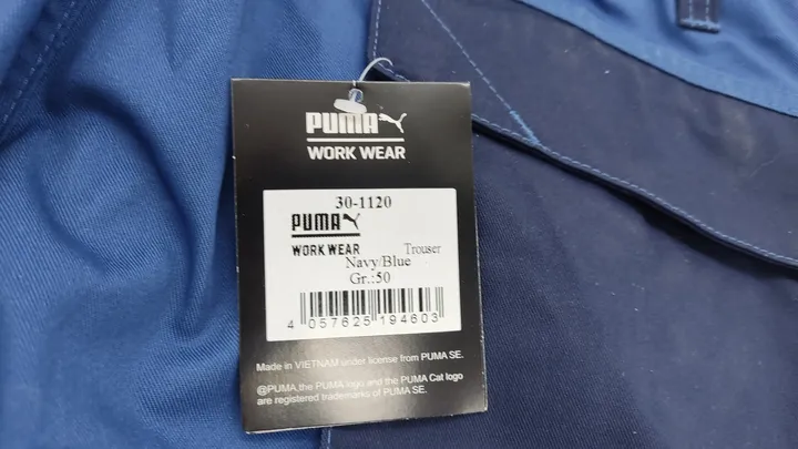 Puma WORK WEAR Arbeitshose/Bundhose Gr.50 Nr.30-1120 in Blau - Bild 3