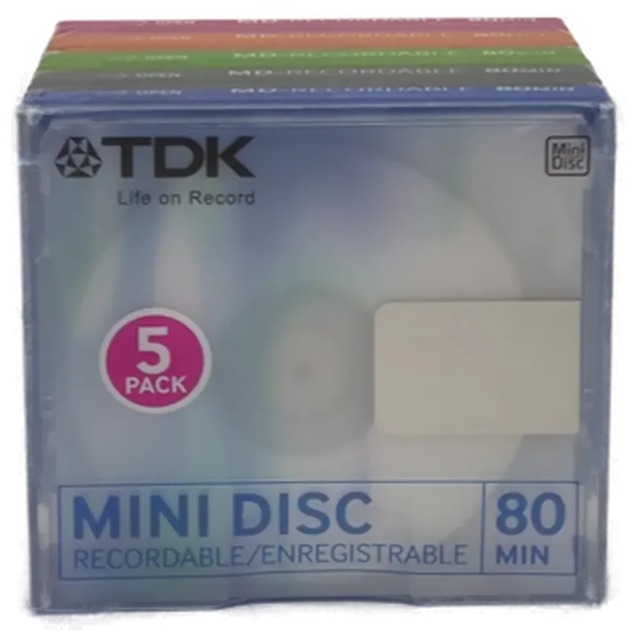 TDK Mini Disc beschreibbar 80 Minuten - 9 Stück originalverpackt - Bild 1