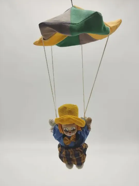Clown Puppe mit Fallschirm, Porzellan - Bild 3