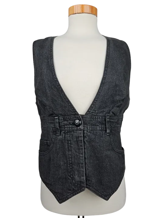 MOSCHINO Damen Jeans Weste, schwarz - Gr. M  - Bild 1