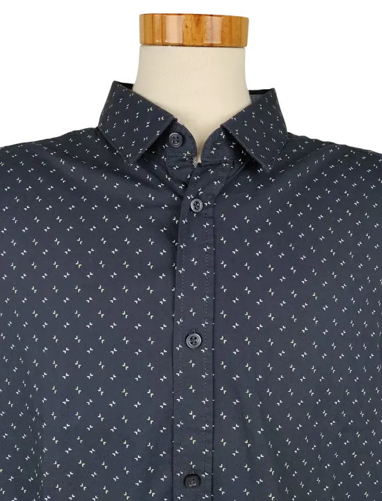 Tom Tailor Herren Kurzarmhemd, blau - Gr. XXXL  - Bild 4