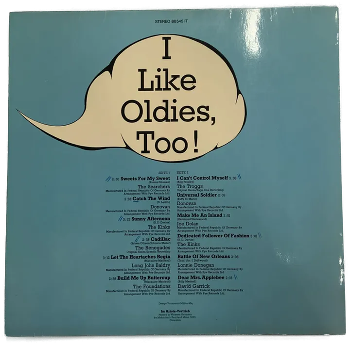 LP Schallplatte: I Like Oldies, Too! - Bild 2