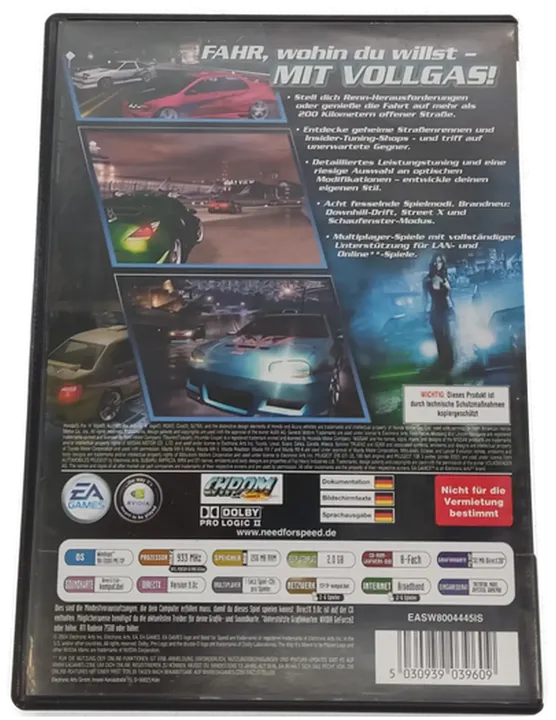 PC Game 2 CD-ROM Need for Speed Unterground 2 - Bild 3