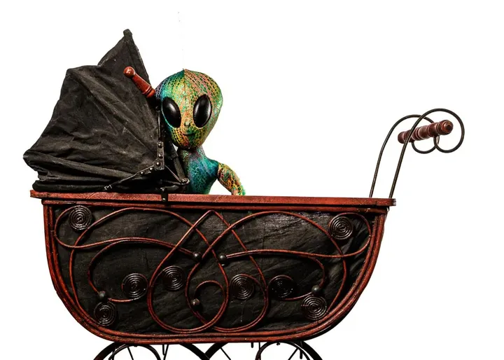 Vintage Puppen-Wagen, auch für Aliens geeignet - Bild 2