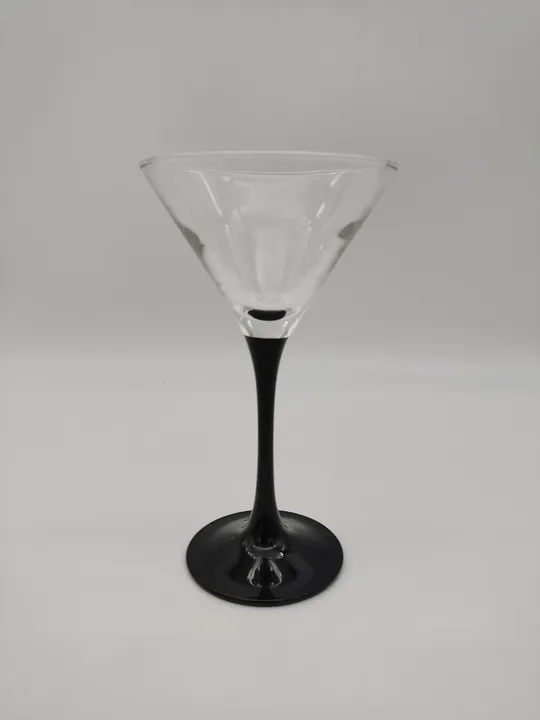 4 Cocktail- Martinigläser schwarzer Standfuß - Bild 2