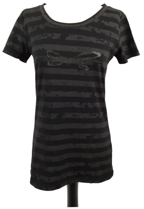 Ichi Gestreiftes Oberteil mit Libellen-Design - Größe M, 65% Polyester, 35% Baumwolle - Bild 1