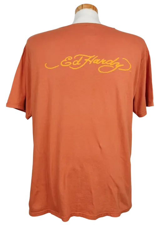 Ed Hardy Herren T-Shirt, orange - Gr. XL  - Bild 2