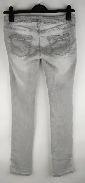 Jeans 'Tally Weijl', lang mit Stretch, hellgrau mit Taschen, Größe S/36 - Bild 2