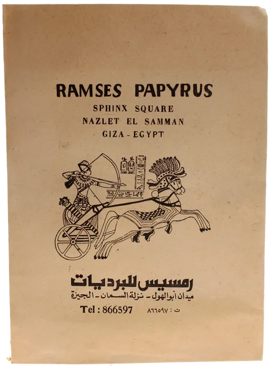 Ägyptisches Papyrusbild – Göttin Bastet, handgemalt, 26 × 22,5 cm, mit Originalhülle - Bild 2