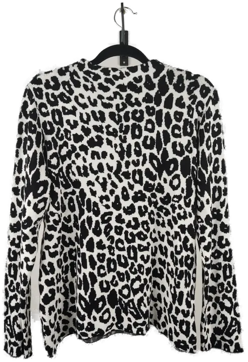 Hallhuber Damen Strickpullover Leopardenmuster schwarz/weiß - XL/42 - Bild 2