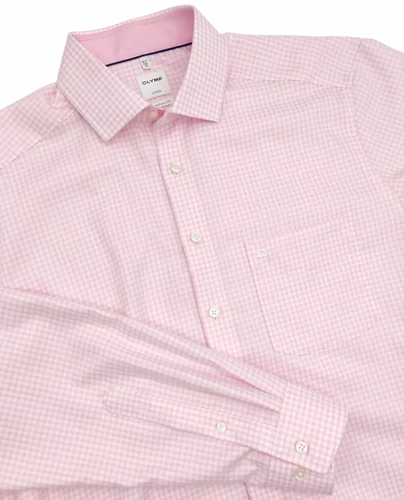 Olymp Herren Hemd, rosa - Gr. 42  - Bild 3