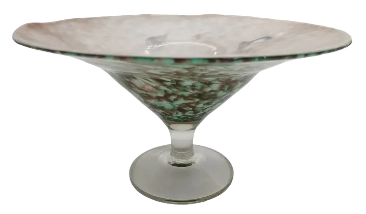 Dekorative Glas-Schale, grau/grün - Bild 1