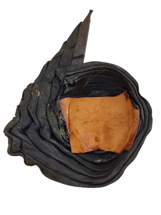 Wandmaske im orientalischen Stil aus Leder - Höhe ca. 25 cm  - Bild 2