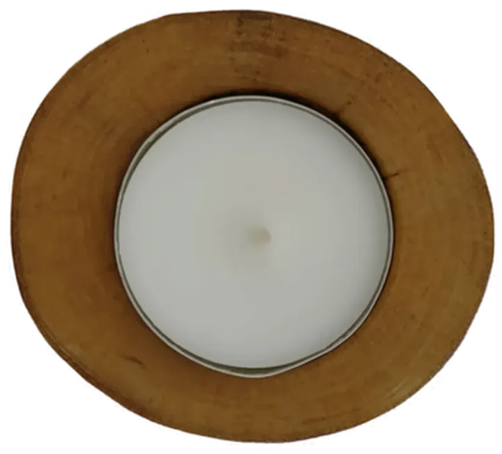 Teelichthalter aus Naturholz - Bild 2