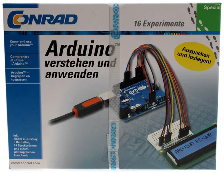 Conrad Arduino™ Starterset – „Arduino verstehen und anwenden“ – 16 Experimente – inkl. LCD-Display & Bauteile - Bild 1