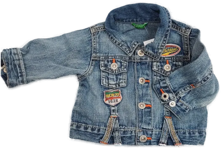 Benetton Kinder Jeans Jacke blau Gr. 60 - Bild 1