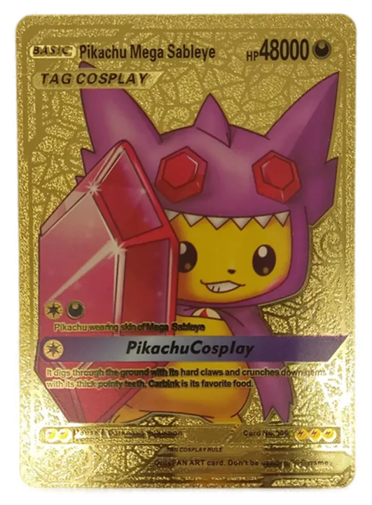  Pokémon Sammelkarte Goldfolie Pikachu Mega Sableye BASIC - Bild 1