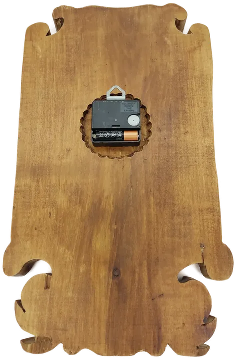 Wanduhr mit Holzschnitzereien, ca. 42 cm, Batteriebetrieb - Bild 2