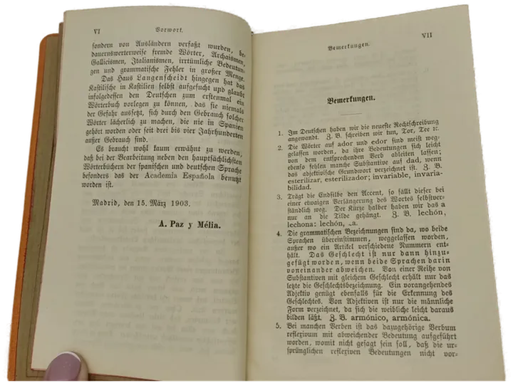 Langenscheidt Taschenwörterbuch Spanisch-Deutsch, Teil II (1903) – Sehr gut erhaltenes Sammlerstück - Bild 5