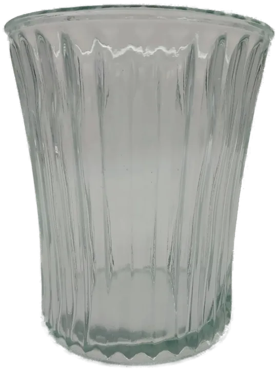 Glas Vase mit Rillenoptik - Bild 1