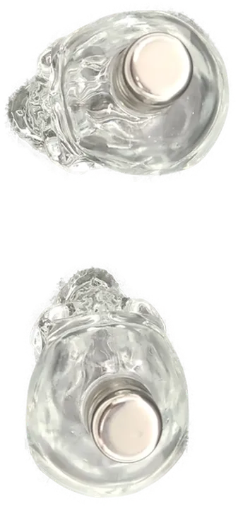  2 Totenköpfe-Fläschchen mit Schraubverschluß Höhe ca 8cm - Bild 2