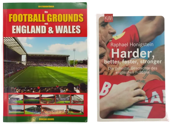 Die Football Grounds von England & Wales - Duncan Adams + Harder, better, faster, stronger - Raphael Honigstein, 2 Bücher - Bild 1