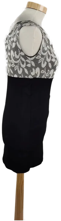 Damen Minikleid Schwarz, ärmellos mit gemustertem Oberteil (ohne Gürtel), Gr. M - Bild 3