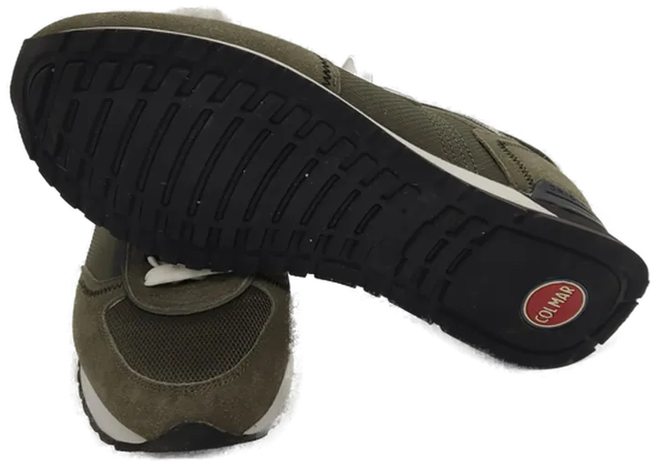 COLMAR Travis Sport militärgrüner Herrenschuhe Sneakers, Lederschnürsenkel - Bild 2