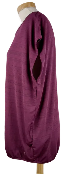 Funktionsshirt 'Active Essentials by Tchibo', kurzarm mit Rundhalsausschnitt, aubergine/schwarz meliert, Größe L - Bild 2