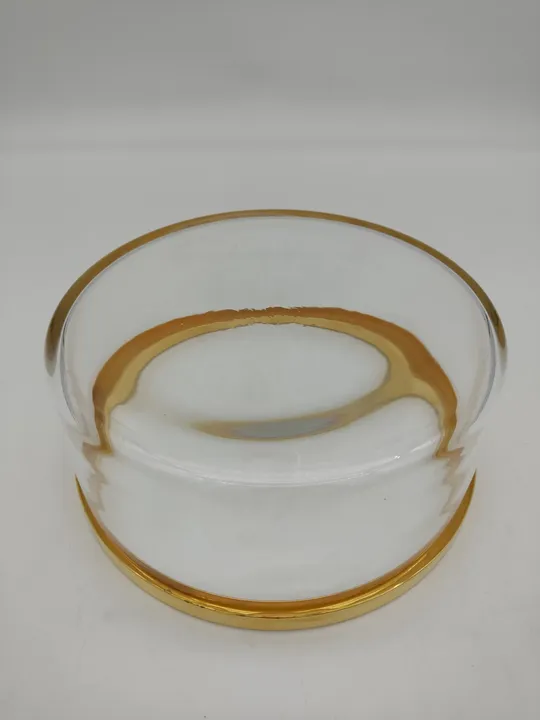 Glasschale mit vergoldetem Rand / 19 cm - Bild 3