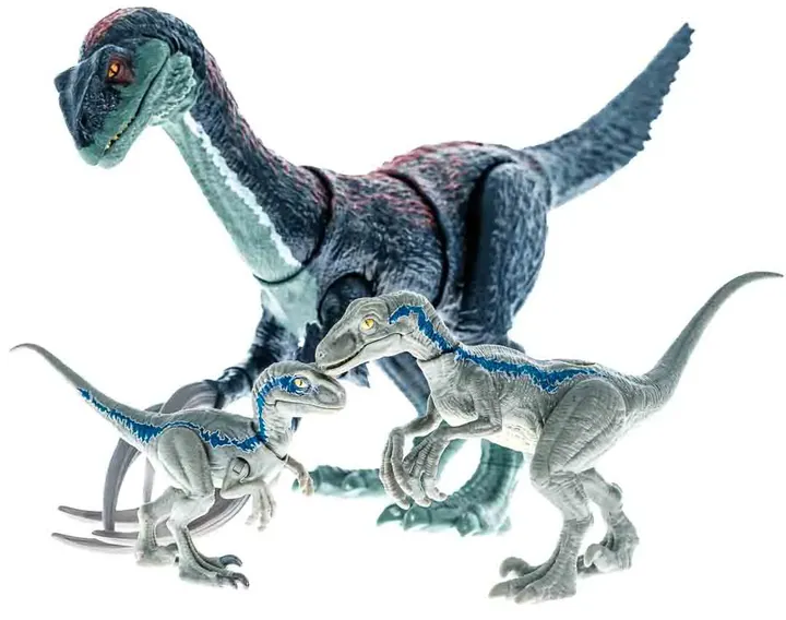 Jurassic World Dinosaurier Konvolut 3 Stück (1 Dominion Sound Slashin + 2  Raptoren) - Bild 1
